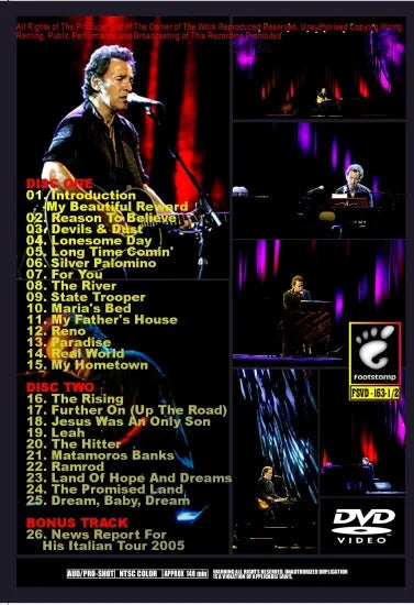 BRUCE SPRINGSTEEN / ITARIAN TOUR 2005 (2DVDR)