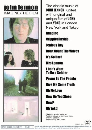 JOHN LENNON / IMAGINE * THE FILM (1DVDR)