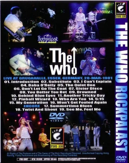 THE WHO / Rockpalast (1DVDR)
