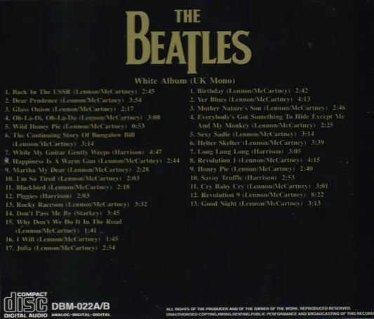 THE BEATLES / THE BEATLES(UK MONO)  (2CD)