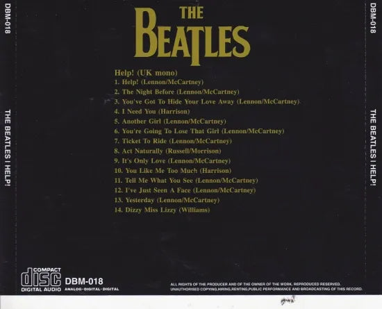 THE BEATLES / HELP! (UK MONO) DR.EBBETTS (1CD)