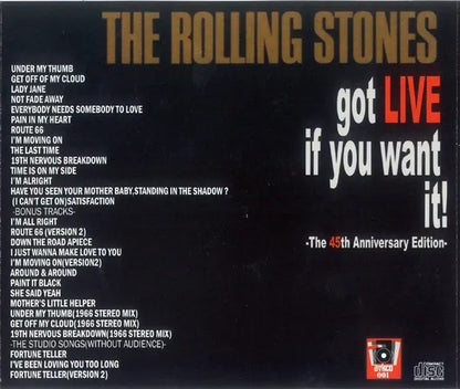 THR ROLLING STONES / GOT LIVE IF YOU WANT IT! (1CD)