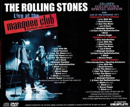 THE ROLLING STONES / LIVE AT MARQUEE (1CD+1DVD)