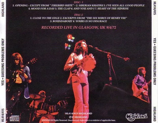 YES / GUEESING PROBLEMS ONLY 1972 (2CD)