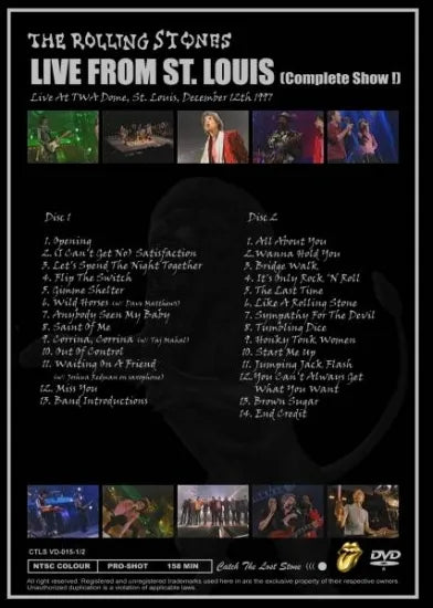 THE ROLLING STONES / Live From St. Louis 1997 (2DVDR)