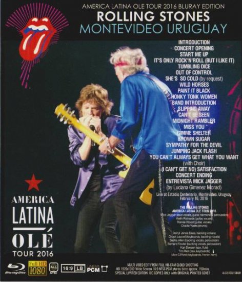 THE ROLLING STONES / AMERICA LATINA OLE TOUR 2016 MONTEVIDEO URUGUAY (1BDR)