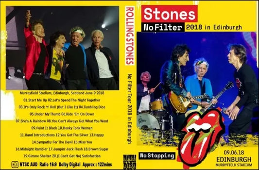 THE ROLLING STONES / No Filter Tour 2018 in Edinburgh (1DVDR)