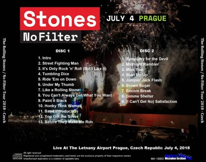 THE ROLLING STONES / NO FILTER TOUR 2018 Czech (2CDR)