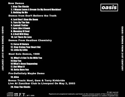 OASIS / DEMOS FROM 21ST CENTURY (1CDR)
