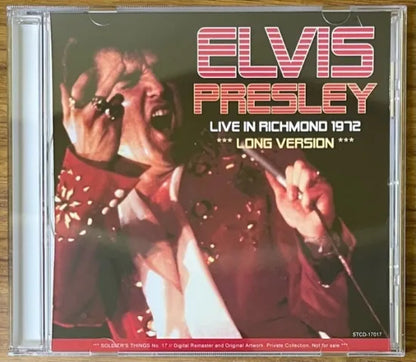 ELVIS PRESLEY / LIVE IN RICHMOND 1972 LONG VERSION STEREO SOUNDBOARD (1CDR)