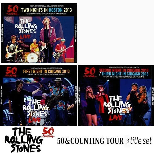 The Rolling Stones / 50 & Counting... 2013 3-Title Set (10 CDRs + 5 DVDs)