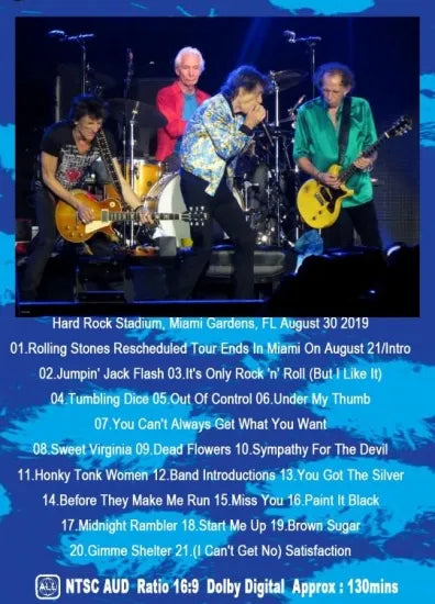THE ROLLING STONES / No Filter Us Tour 2019 in Miami (1DVDR)