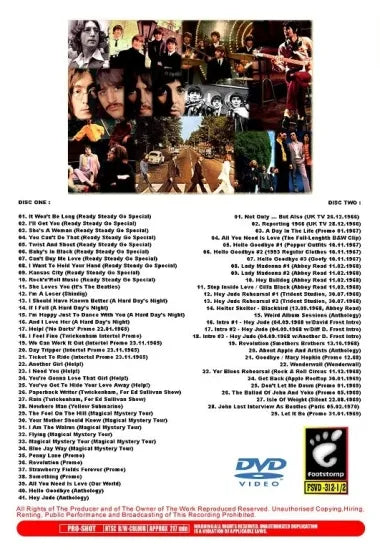 THE BEATLES / BEATLEHOLIC 1964-1970 (- B/W-COLOUR 70TRACKS) Pro-Shot (2DVDR)