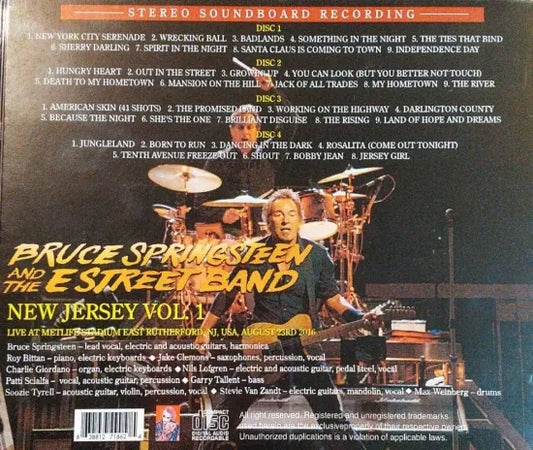 BRUCE SPRINGSTEEN & THE E STREET BAND / NEW JERSEY VOL. 1 STEREO SOUNDBOARD (4CDR)
