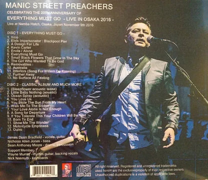 Manic Street Preachers / LIVE IN OSAKA 2016 (2CDR)