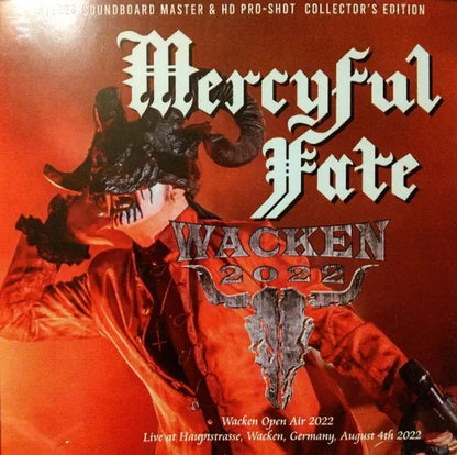 Mercyful Fate / Wacken Open Air 2022 CDR STEREO SOUNDBOARD MASTER & DVDR HD PRO-SHOT (1CD)