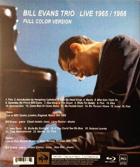 BILL EVANS TRIO / LIVE 1965 & 1966 Full Color Version PRO SHOT (1BDR)