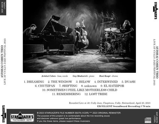 AVISHAI COHEN TRIO / LIVE AT CULLY JAZZ FESTIVAL 2023 (1CDR)