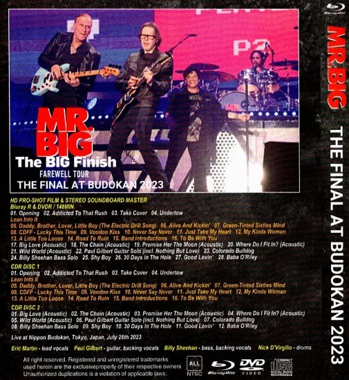 MR. BIG / THE FINAL AT BUDOKAN 2023 (1BDR & 1DVDR+2CDR)