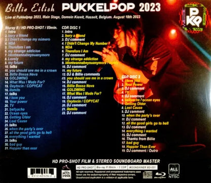 BILLIE EILISH / PUKKELPOP 2023 HD Pro-shot STEREO SBD (1BDR+2CDR)