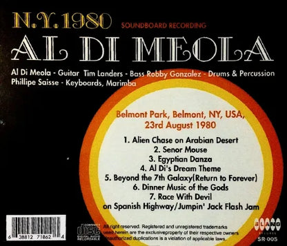 Al Di Meola / N.Y. 1980 Soundboard (1CDR)
