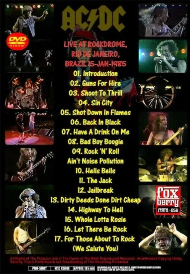 AC/DC / BACK TO RIO 1985 (1DVDR)