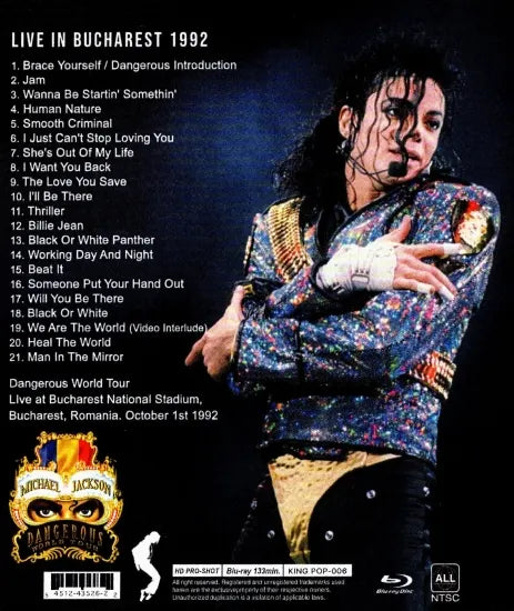 MICHAEL JACKSON / LIVE IN BUCHAREST 1992 HD PRO-SHOT (1BDR)
