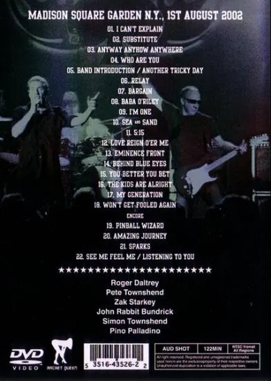 THE WHO / DEDICATION (1DVDR)