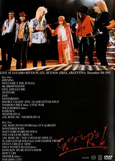 GUNS N' ROSES / ARGENTINA 1992 (2DVDR)