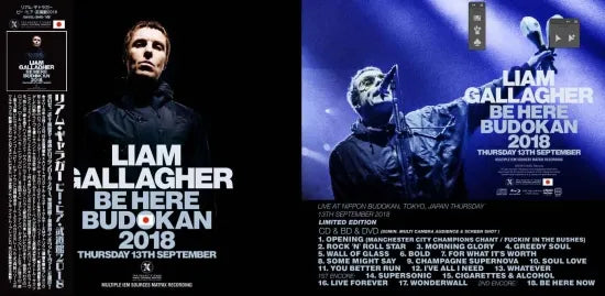 Liam Gallagher / Be Here Budokan 2018 Limited Edition (1CD with 1BDR + 1DVDR)