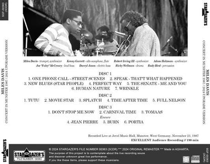MILES DAVIS / CONCERT IN MUNSTER 1987 2024 UPGRADE VERSION (3CDR)