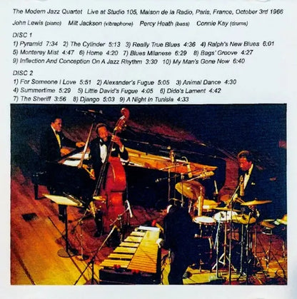 The Modern Jazz Quartet / Concert In Paris 1966 STEREO SOUNDBOARD (2CDR)