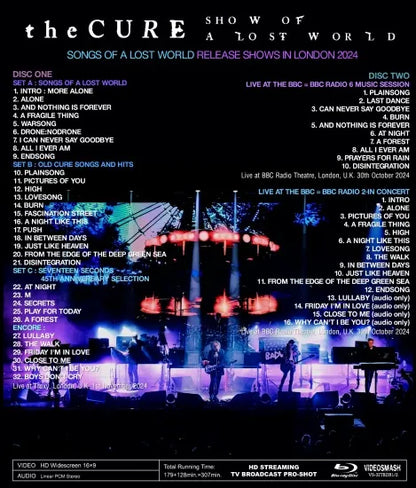 THE CURE / SONGS OF A LOST WORLD RELEASE SHOWS IN LONDON 2024 (2BDR)