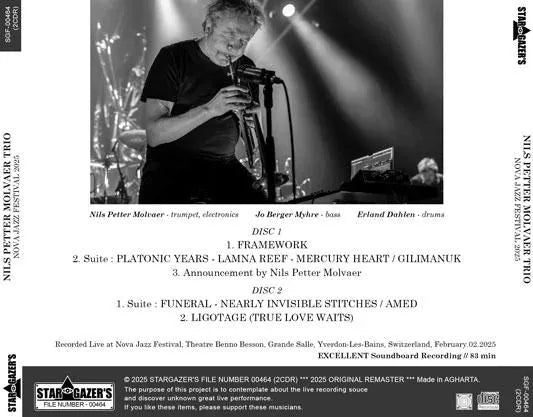 NILS PETTER MOLVAER TRIO / NOVA JAZZ FESTIVAL 2025 (2CDR)