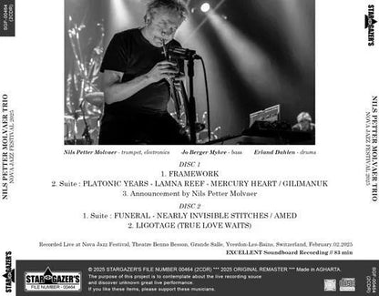 NILS PETTER MOLVAER TRIO / NOVA JAZZ FESTIVAL 2025 (2CDR)