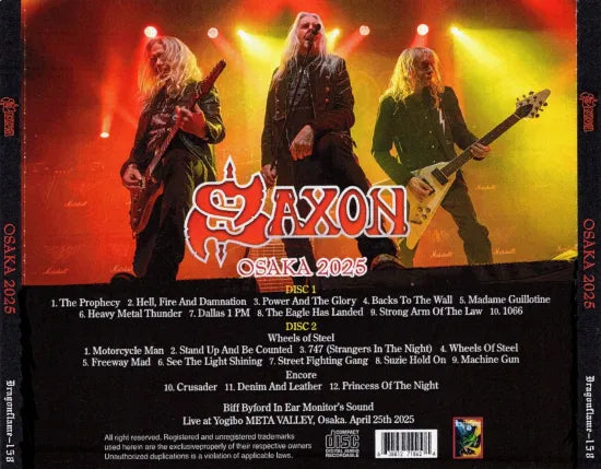 SAXON / OSAKA 2025 IEM Sound (2CDR)