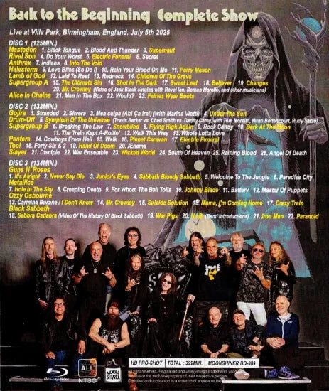 V.A. Black Sabbath and friends / Back to the Beginning Complete Show HD PRO SHOT (3BDR)