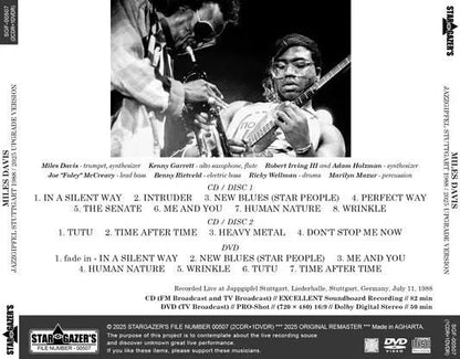 MILES DAVIS / JAZZGIPFEL STUTTGART 1988 2025 UPGRADE VERSION (2CDR+1DVDR)