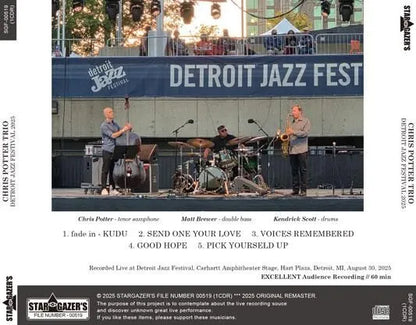 CHRIS POTTER TRIO / DETROIT JAZZ FESTIVAL 2025 (1CDR)