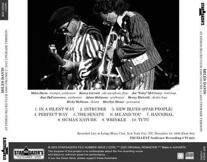MILES DAVIS / AT INDIGO BLUES CLUB 1988 VOLUME 2 2025 UPGRADE VERSION (1CDR)
