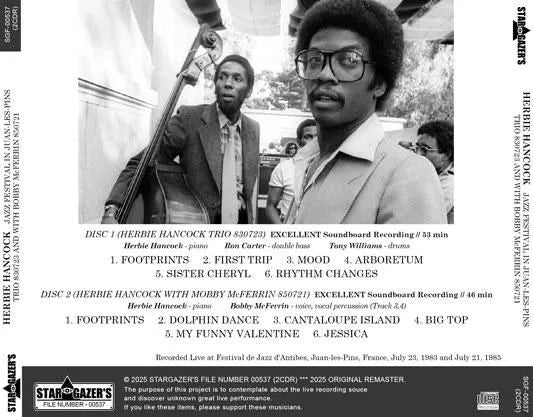 HERBIE HANCOCK / JAZZ FESTIVAL IN JUAN-LES-PINS / TRIO 830723 AND WITH BOBBY McFERRIN 850721 (2CDR)