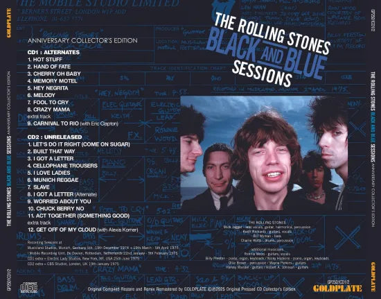 THE ROLLING STONES / BLACK AND BLUE SESSIONS ANNIVERSARY COLLECTOR'S EDITION (2CD)