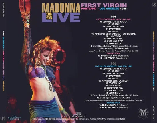MADONNA / FIRST VIRGIN : THE VIRGIN TOUR LIVE (2CD)
