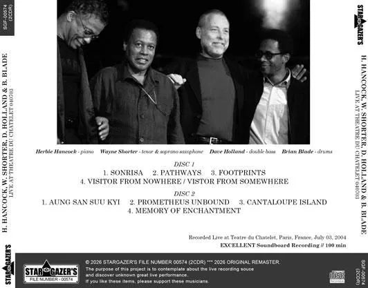 H. HANCOCK, W. SHORTER, D. HOLLAND & B. BLADE / LIVE AT THEATRE DU CHATELET 040703 (2CDR)