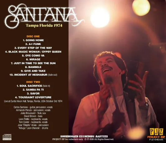SANTANA / TAMPA FLORIDA 1974 SOUNDBOARD (2CDR)