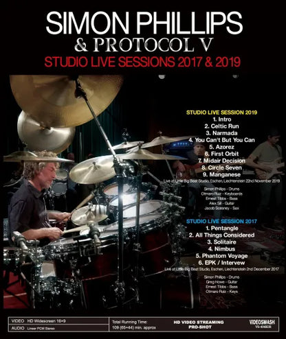 SIMON PHILLIPS & PROTOCOL V / STUDIO LIVE SESSIONS 2017 & 2019 (1BDR)
