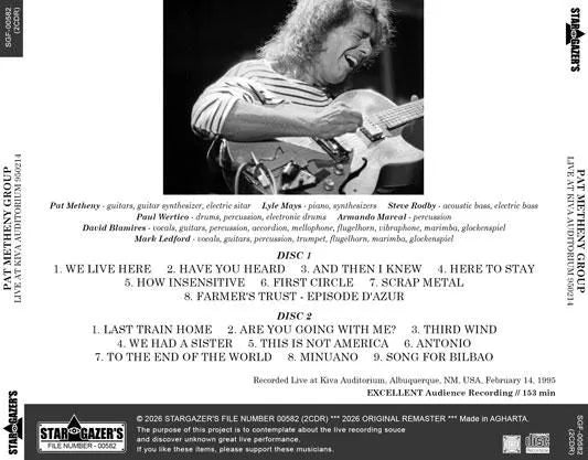 PAT METHENY GROUP / LIVE AT KIVA AUDITORIUM 950214 (2CDR)