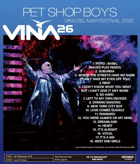 PET SHOP BOYS / VINA DEL MAR FESTIVAL 2026 (1BDR)