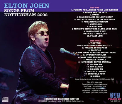 ELTON JOHN / SONGS FROM NOTTINGHAM 2002 SOUNDBOARD (2CDR)