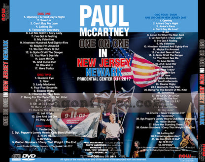 PAUL McCARTNEY / ONE ON ONE NORTH AMERICA TOUR 2017 NJ NEWARK (3CDR+1DVDR)